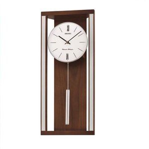 SEIKO Modern & Sophisticated Wall Clock with Pendulum and Dual Chimes
